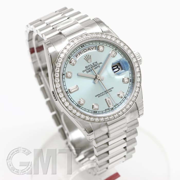 新品)ROLEX ロレックス デイデイト 118346A アイスブルー ベゼルダイヤ