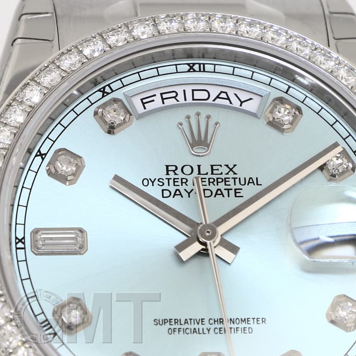 新品)ROLEX ロレックス デイデイト 118346A アイスブルー ベゼルダイヤ