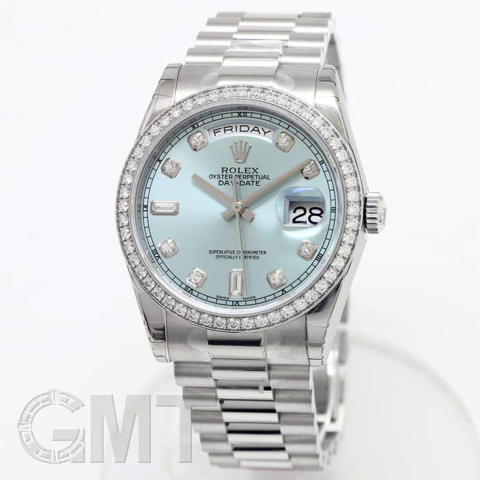 新品)ROLEX ロレックス デイデイト 118346A アイスブルー ベゼルダイヤ