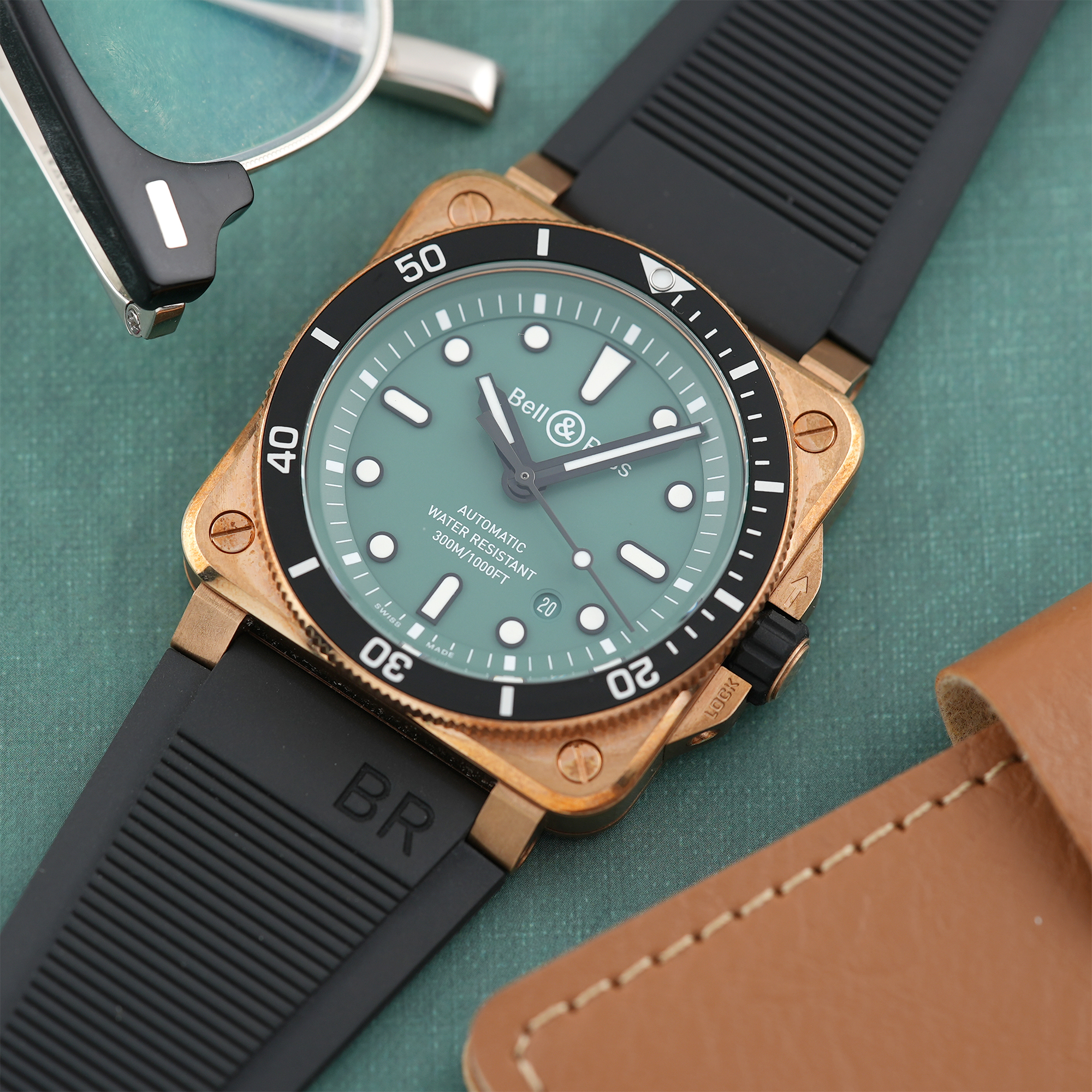 中古)BELL & ROSS ベル&ロス BR 03-92 DIVER BLACK & GREEN BRONZE