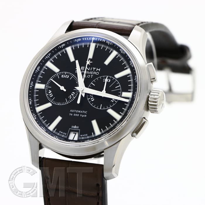 中古)ZENITH ゼニス エル・プリメロ パイロットクロノグラフ 03.2117