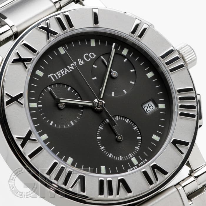 中古)TIFFANY & Co. ティファニー アトラス ラウンド クロノグラフ Ref