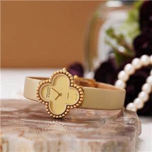 Van Cleef & Arpels ヴァン クリーフ&アーペル アルハンブラ ウォッチ シャンパン 122974 メイン