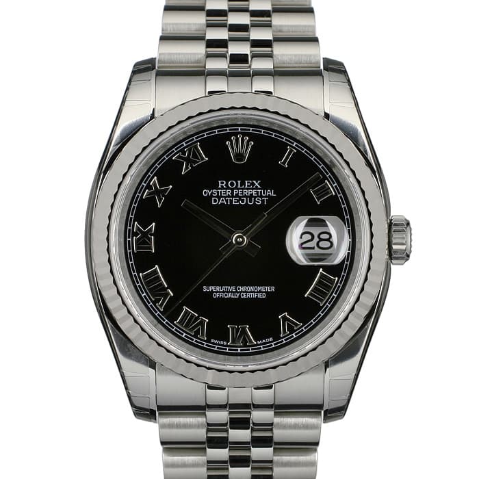 新品)ROLEX ロレックス デイトジャスト 116234 ブラック ローマ（商品