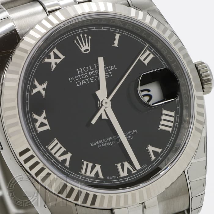 新品)ROLEX ロレックス デイトジャスト 116234 ブラック ローマ（商品 