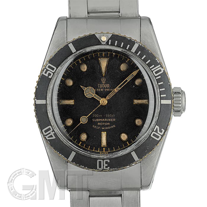 グリーンサブマリーナ　チューダー　チュードル　自動巻き腕時計　レア　ヴィンテージ 中古)TUDOR チューダー サブマリーナ 7924 ビッグクラウン（商品ID