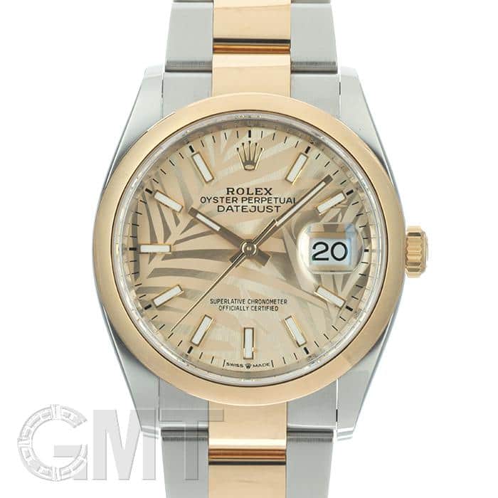 ロレックス　デイトジャスト　パーム　掛時計　新品未使用品 中古)ROLEX ロレックス デイトジャスト 36 126203 パームモチーフ