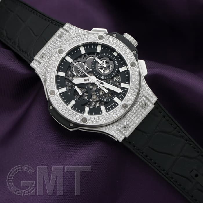 新品)HUBLOT ウブロ アエロバン スチール パヴェ 311.SX.1170.GR