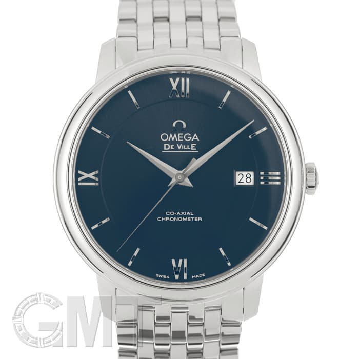 新品)OMEGA オメガ デ・ヴィル プレステージ 39.5mm ブルー 424.10