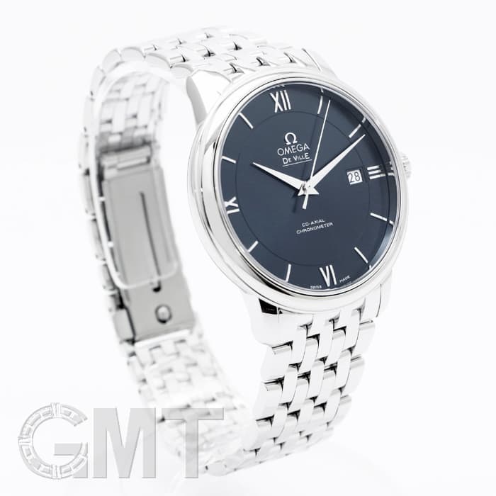 新品)OMEGA オメガ デ・ヴィル プレステージ 39.5mm ブルー 424.10
