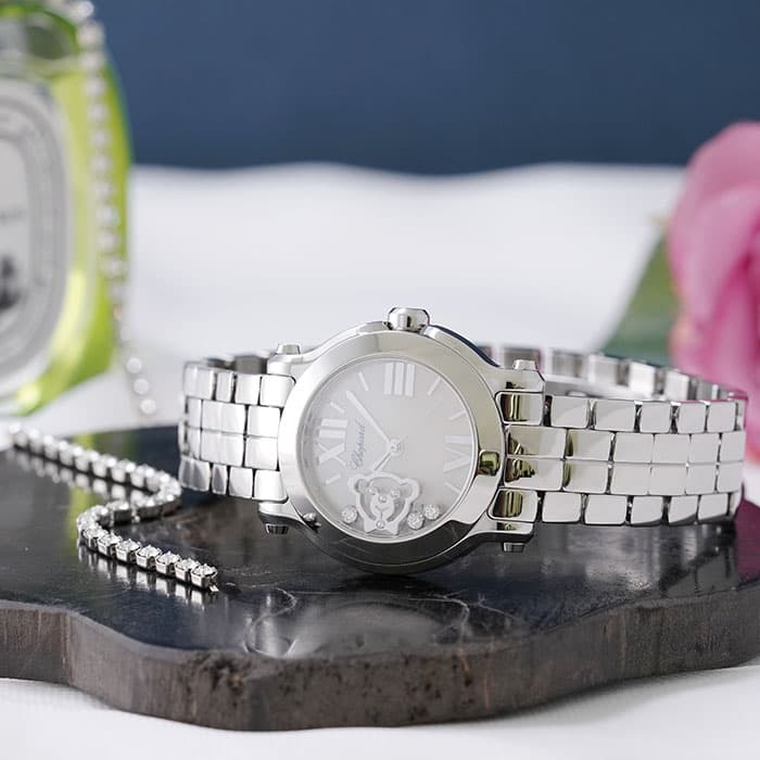 中古)CHOPARD ショパール ハッピースポーツ テディベア 278509-3029
