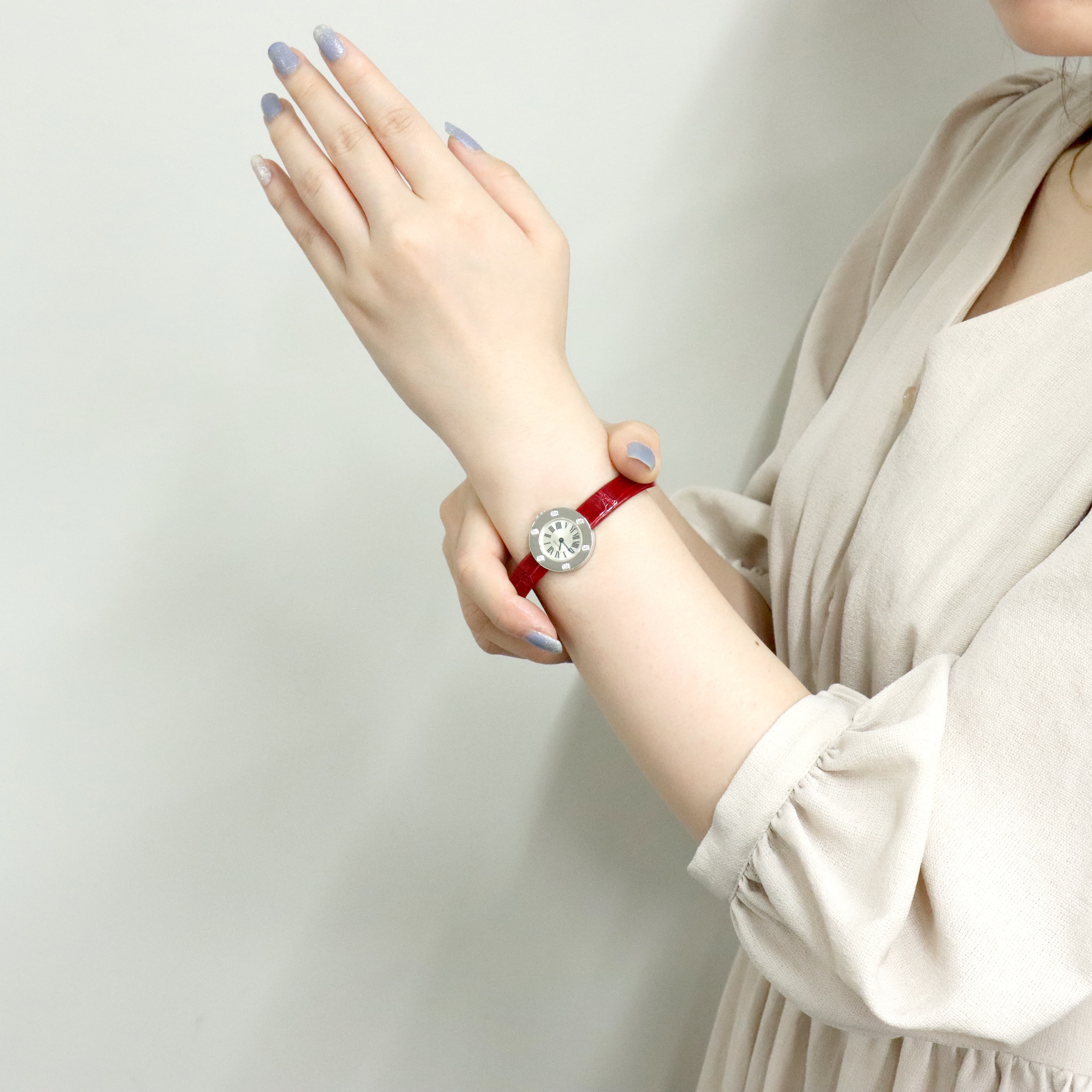 中古)CARTIER カルティエ ラブ ウォッチ WE800231 ホワイトゴールド 6P