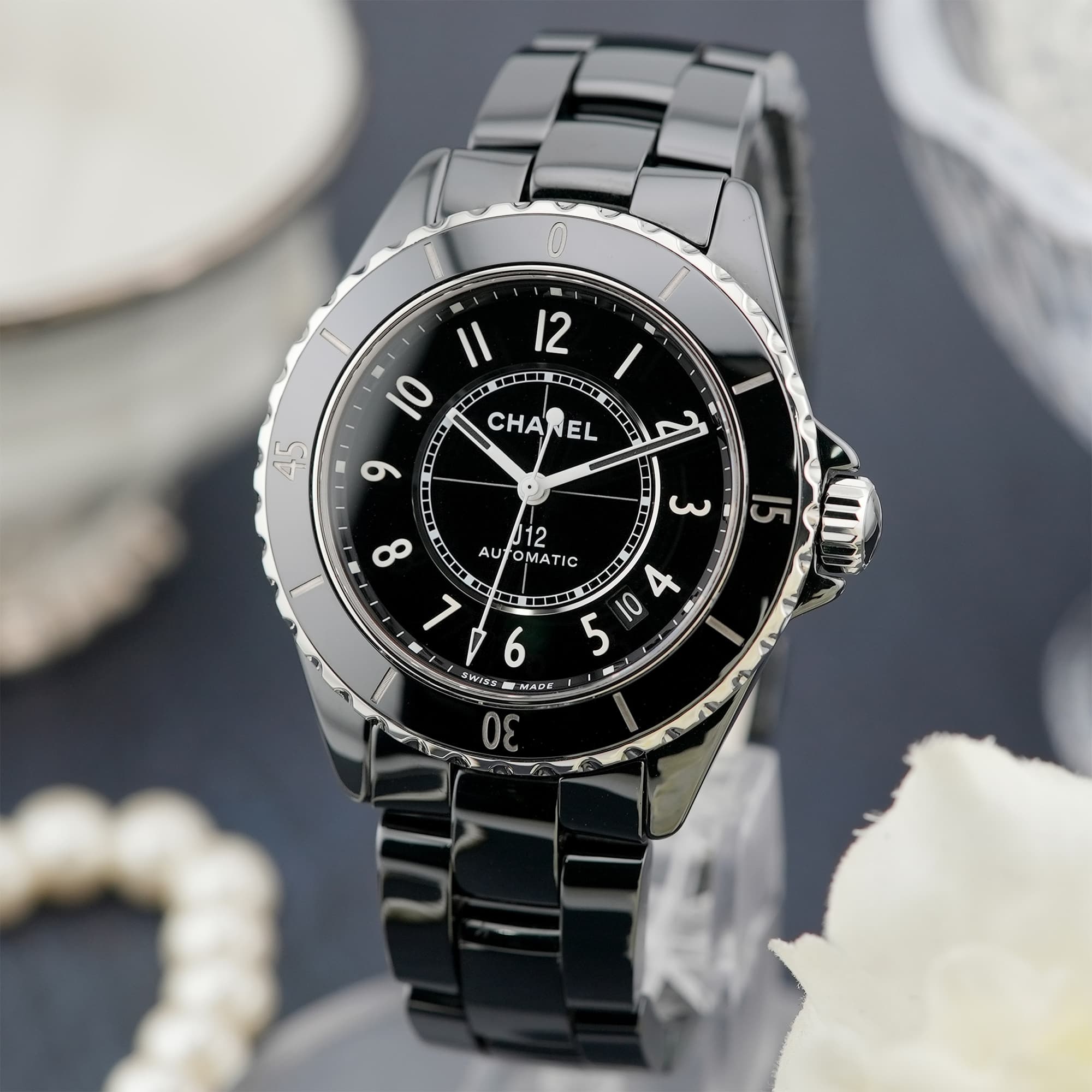 中古)CHANEL シャネル J12 38mm H5697 ブラックセラミック（商品ID