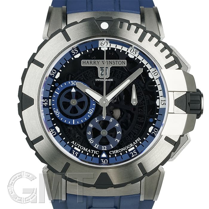ハリー 新品)HARRY WINSTON ハリー・ウィンストン オーシャン スポーツ クロノ