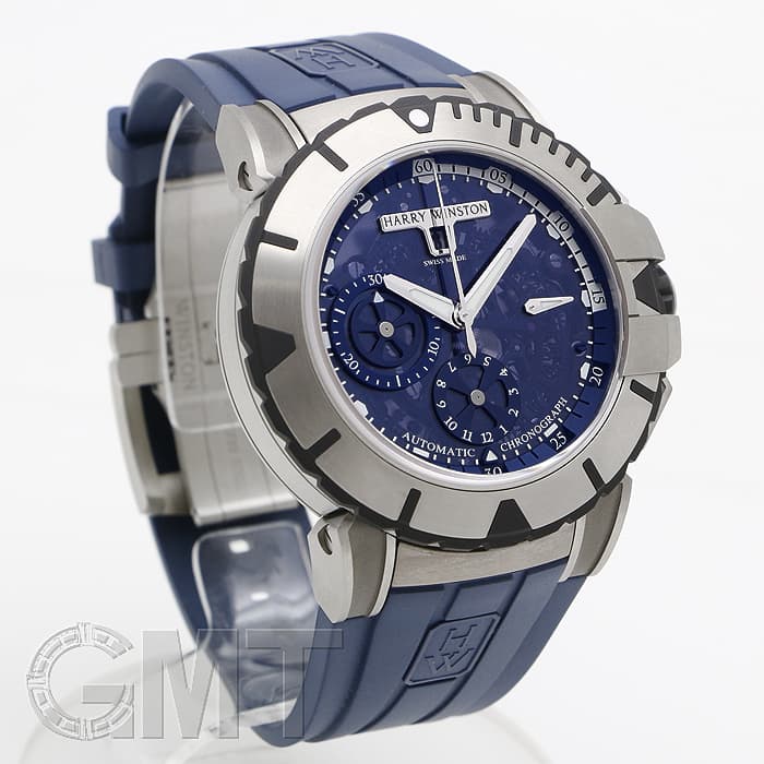 ハリー 新品)HARRY WINSTON ハリー・ウィンストン オーシャン スポーツ クロノ