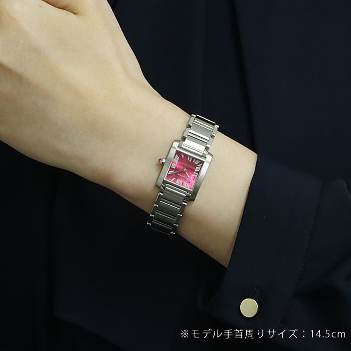 カルティエ  タンクフランセーズ ラズベリー文字盤W51030Q3 楽天市場】カルティエ 時計 レディース タンクフランセーズSM 2006年