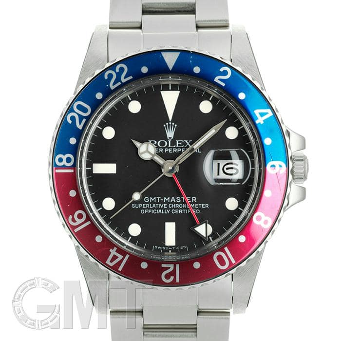 中古)ROLEX ロレックス GMTマスター I 16750 レッド/ブルー フチ無し