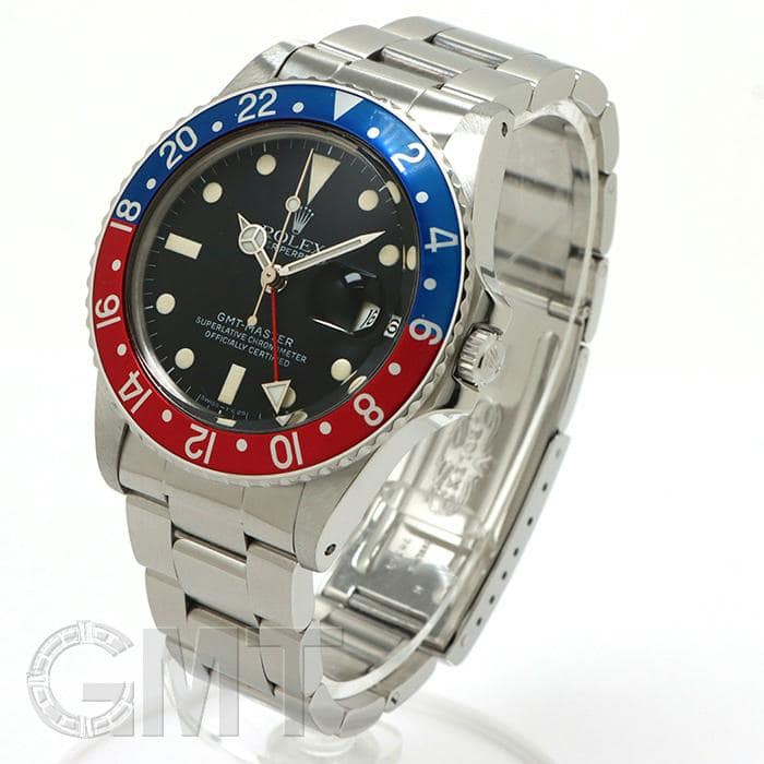 中古)ROLEX ロレックス GMTマスター I 16750 レッド/ブルー フチ無し