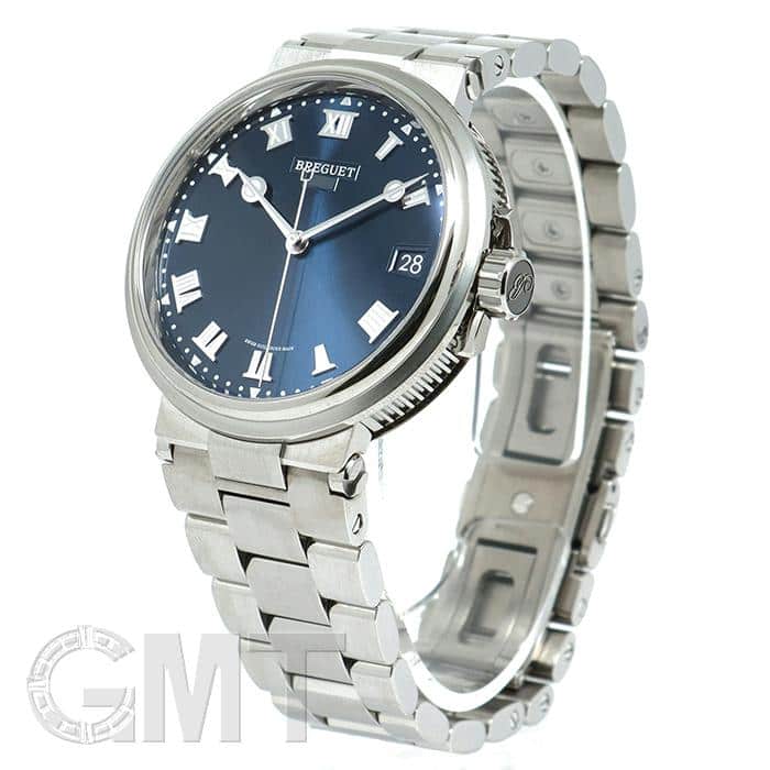 新品)BREGUET ブレゲ マリーン 5517TI/Y1/TZ0 ブルー チタン ブレス