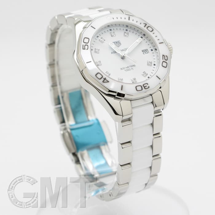 TAG HEUER タグホイヤー WAY131D WBQ1439 アクアレーサー 11Pダイヤモンド セラミックコンビ クォーツ 時計 ホワイト レディース 電池切れ 新品)TAG HEUER タグ・ホイヤー アクアレーサー スティール