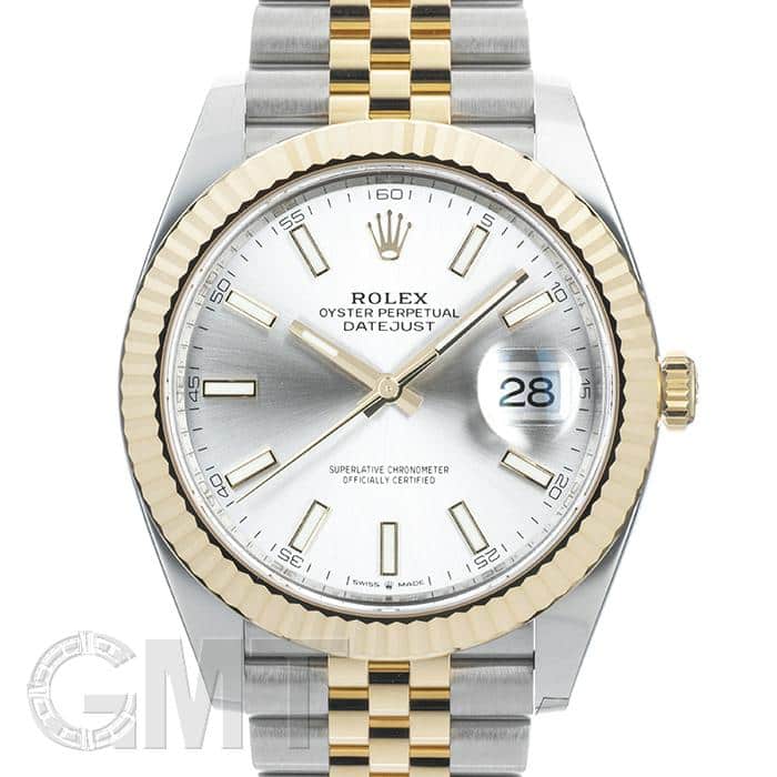 極美品✨ ROLEX ロレックス　デイトジャスト 4コマ　ゴールド　シルバー 新品)ROLEX ロレックス デイトジャスト 41 126333 シルバー ジュビリー