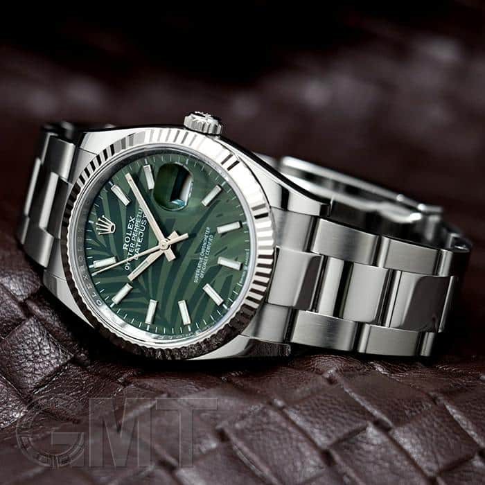 中古)ROLEX ロレックス デイトジャスト 36 126234 グリーンパーム