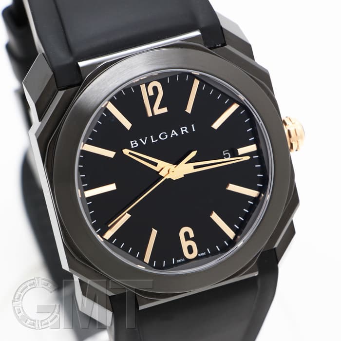 ブルガリブラック 中古)BVLGARI ブルガリ オクト ウルトラネロ ブラック BGO41BBSVD