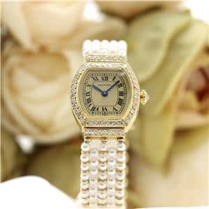CARTIER カルティエ トーチュ パールブレスレット　ベゼルダイヤ　YG メイン