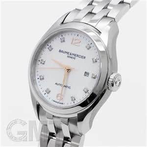BAUME&amp;MERCIER ボーム&amp;メルシェ プロメス M0A10182 白 ホワイトシェル SS ステンレス レディース 自動巻き【6ヶ月保証】【腕時計】【中古】 BAUME&MERCIER - BAUME&MERCIER ボーム&メルシェ プロメス M0A10182 白