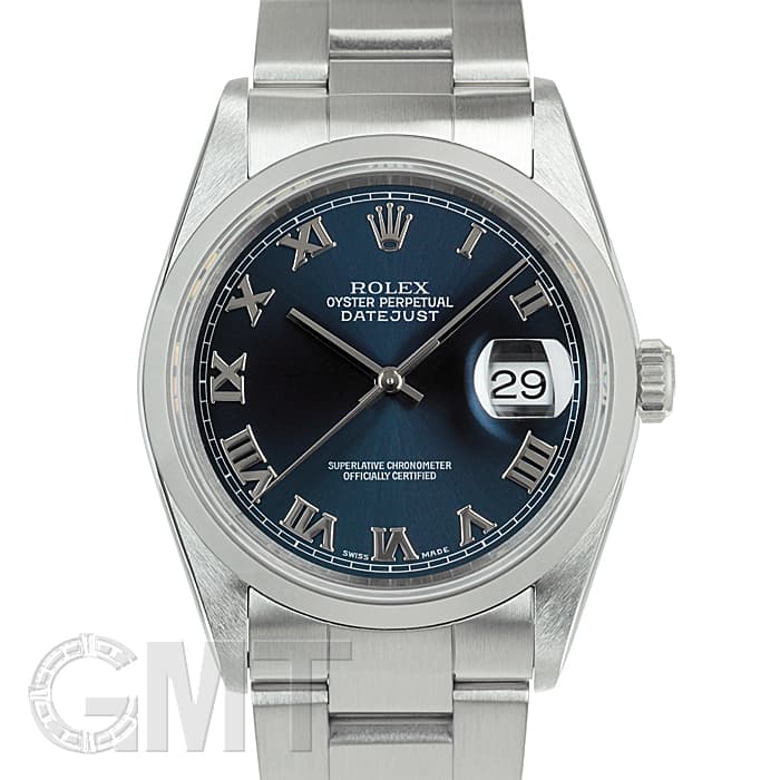 中古)ROLEX ロレックス デイトジャスト 16200 ブルーローマ F番（商品