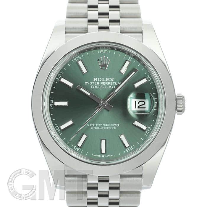 中古)ROLEX ロレックス デイトジャスト 41 126300 ミントグリーン