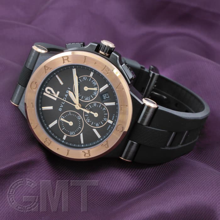 新品)BVLGARI ブルガリ ディアゴノ ウルトラネロ クロノグラフ