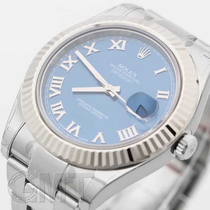新品)ROLEX ロレックス デイトジャスト II 116334 ブルー ローマ（商品