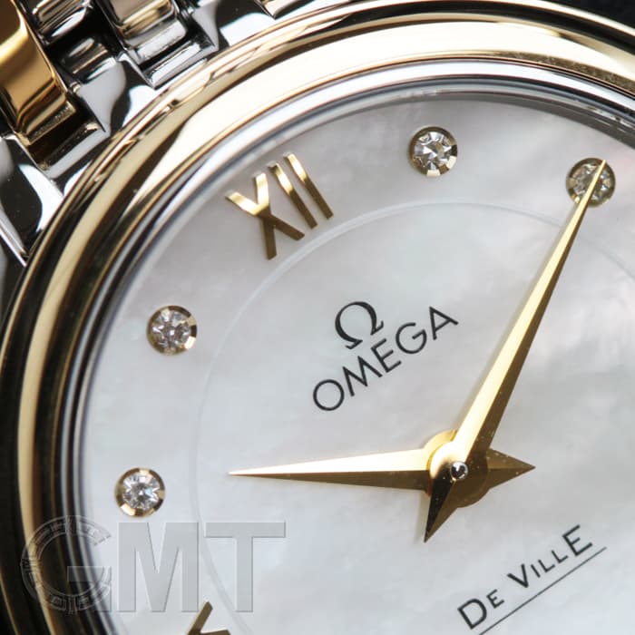 新品)OMEGA オメガ デ・ヴィル プレステージ SS/YG ホワイトMOP