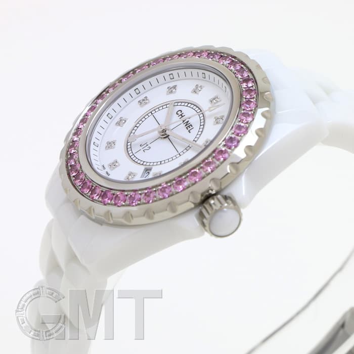 新品)CHANEL シャネル J12 ピンクサファイア 12Pダイヤ H2010 33mm
