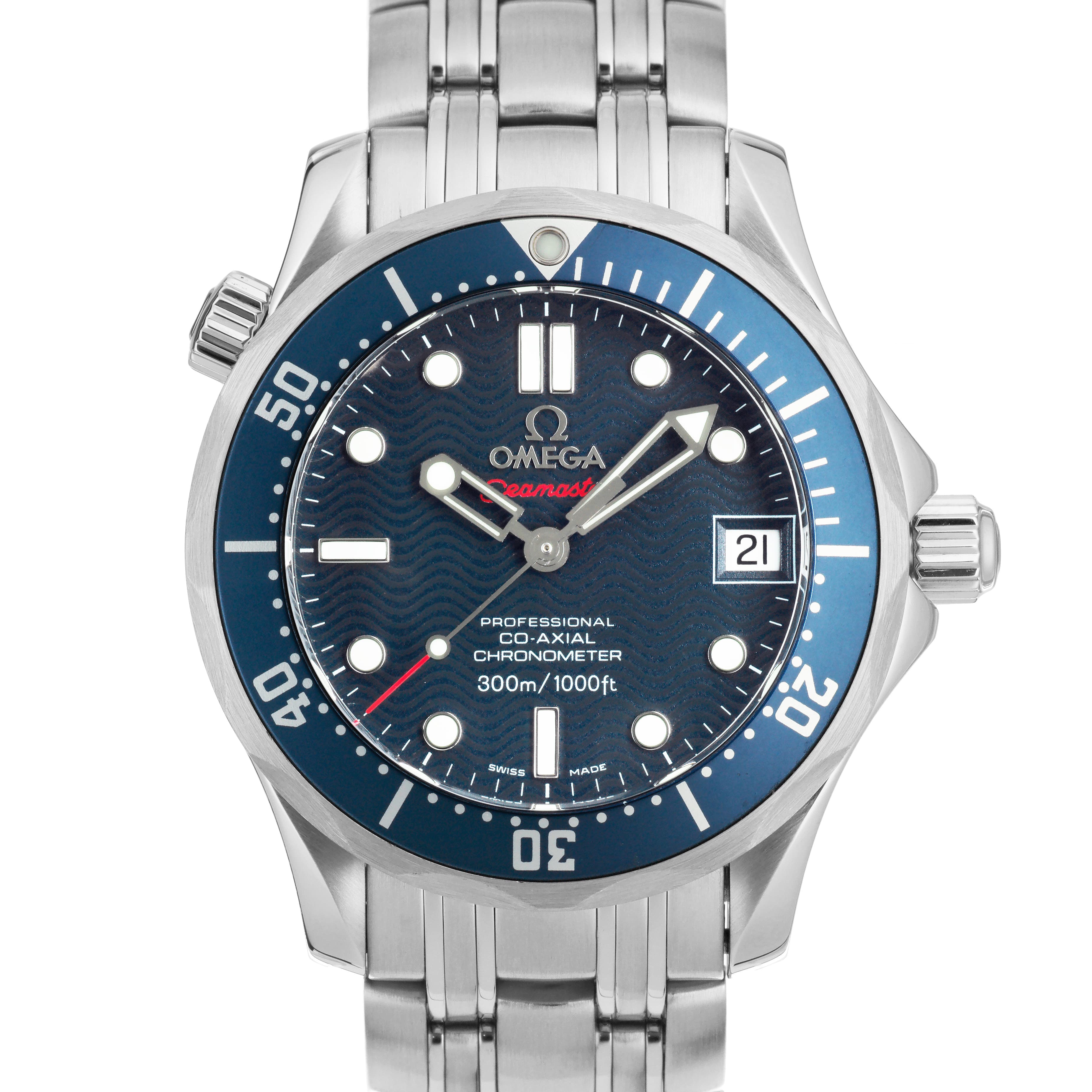 オメガ シーマスター 自動巻き時計 300m【2222.80 中古)OMEGA オメガ シーマスター 300M クロノメーター 2222.80 ブルー