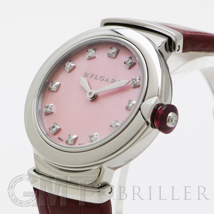 新品)BVLGARI ブルガリ ルチェア LU28C2SL/12 ピンクMOP 12Pダイヤ