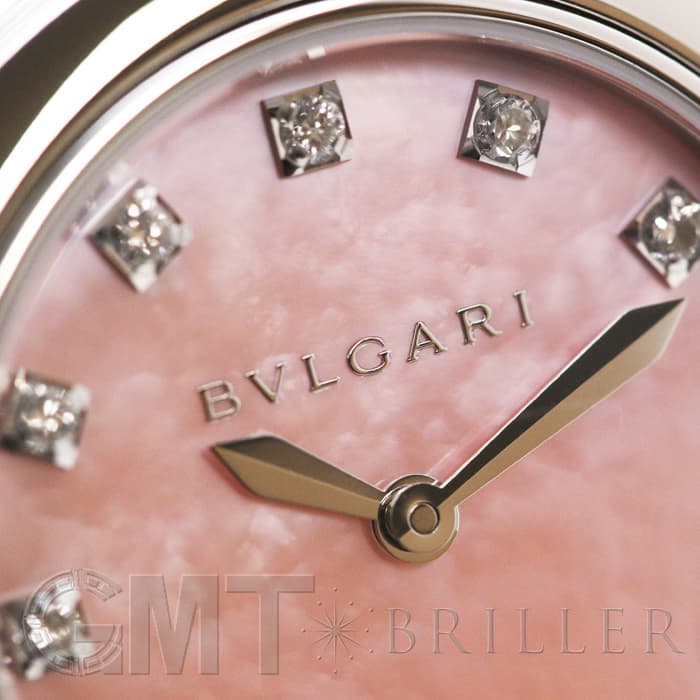 新品)BVLGARI ブルガリ ルチェア LU28C2SL/12 ピンクMOP 12Pダイヤ
