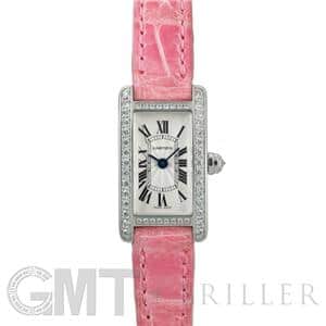 【未使用品】カルティエ タンクアメリカンミニ クロコダイル ピンク ベルト 中古)CARTIER カルティエ タンク アメリカン ミニ WB710015