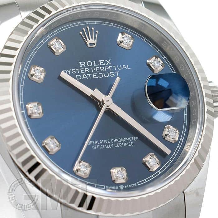 未使用 ロレックス　デイトジャスト41 オイスターブレス72610 新品)ROLEX ロレックス デイトジャスト 41 126334G ブルー 10P