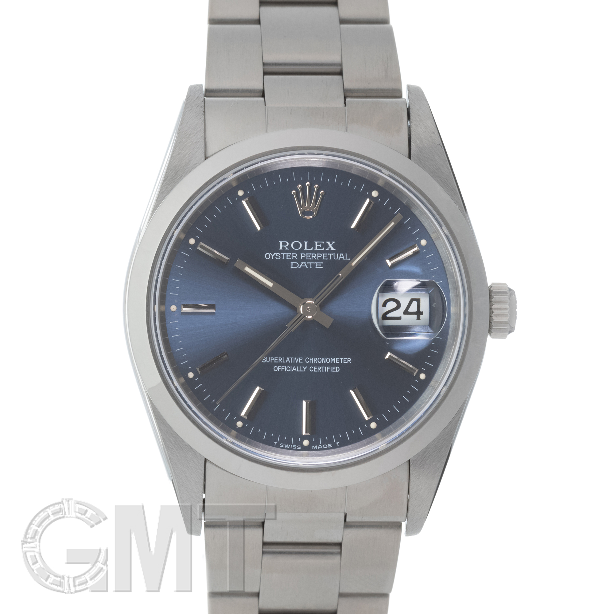 中古)ROLEX ロレックス オイスターパーペチュアル 34mm 15200 ブルー