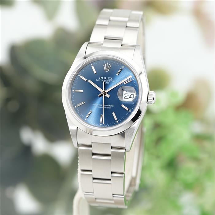 中古)ROLEX ロレックス オイスターパーペチュアル 34mm 15200 ブルー