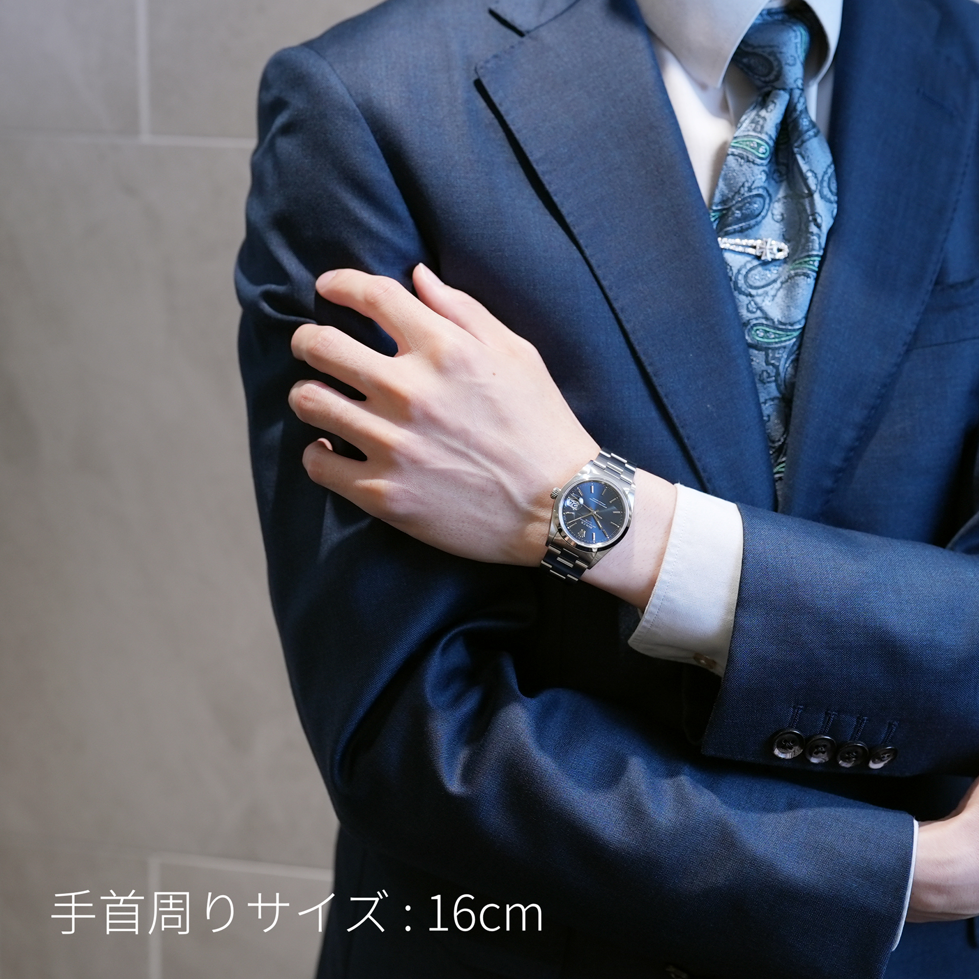 中古)ROLEX ロレックス オイスターパーペチュアル 34mm 15200 ブルー