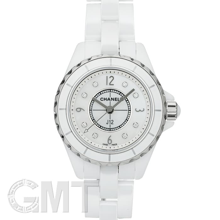 未使用)CHANEL シャネル J12 H2570 ホワイトセラミック MOP/8Pダイヤ