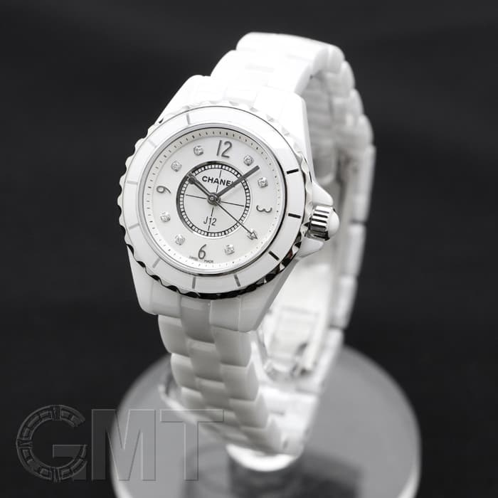 未使用)CHANEL シャネル J12 H2570 ホワイトセラミック MOP/8Pダイヤ