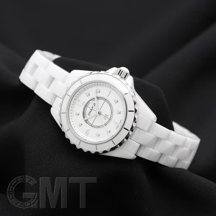 未使用)CHANEL シャネル J12 H2570 ホワイトセラミック MOP/8Pダイヤ