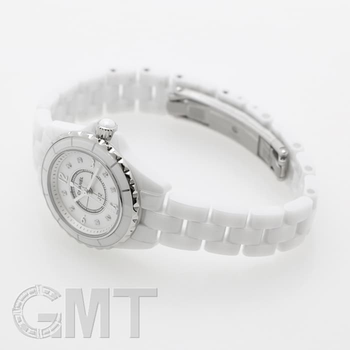【めめちゃん】シャネル J12 29mm 8Pダイヤ H2570 新品)CHANEL シャネル J12 H2570 ホワイトセラミック MOP/8Pダイヤ