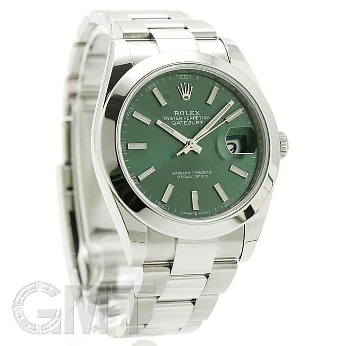 中古)ROLEX ロレックス デイトジャスト 41 126300 ミントグリーン