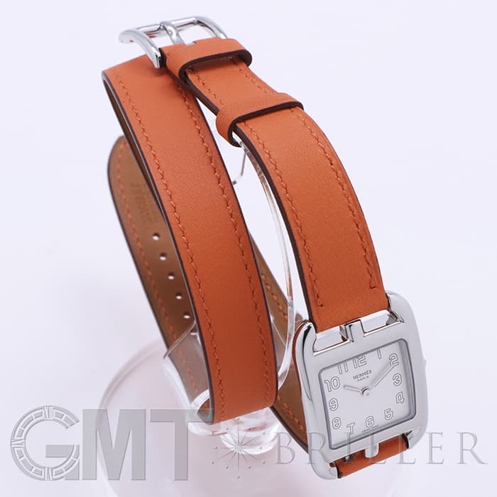 美品】エルメスケープコッドストラップ二重巻(オレンジ) HERMES