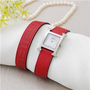 HERMES エルメス Hウォッチ HH1.210 W049191WW00 Hウォッチ ドゥブルトゥール ルージュ・ヴァーミリオン メイン